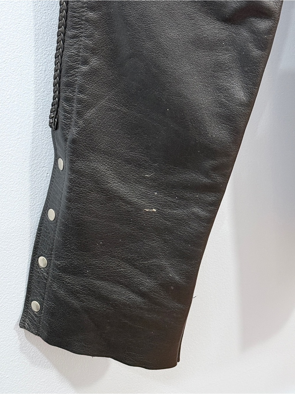 Xelement Classic Braided Leather Biker Chaps Womens 2 - Picture 4 of 10
